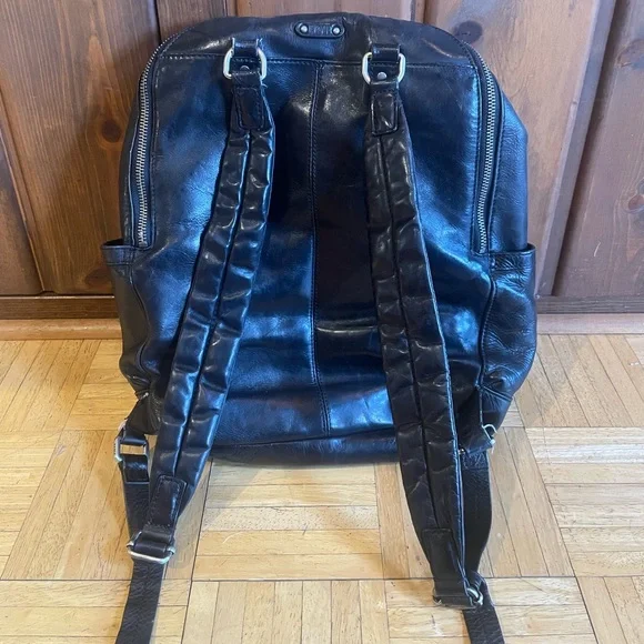 Frye Black Leather Backpack - Picture 3 of 6